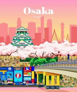 Japan Osaka Poster paint by number