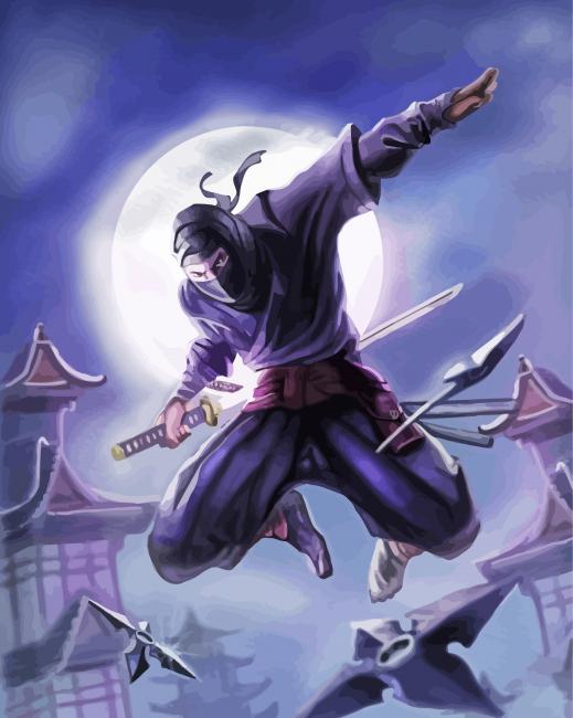 Japanese Ninja Assassin paint by numbers