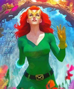 Jean Grey X Men paint by numbers