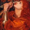 Joan Of Arc Rossetti paint by number