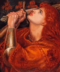 Joan Of Arc Rossetti paint by number
