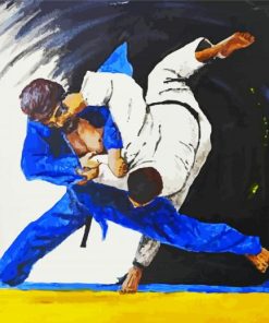 Judo Players Art paint by number