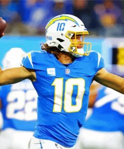 Justin Herbert LA Chargers paint by numbers