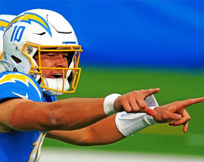 Justin Herbert LA Chargers Player Sport paint by numbers