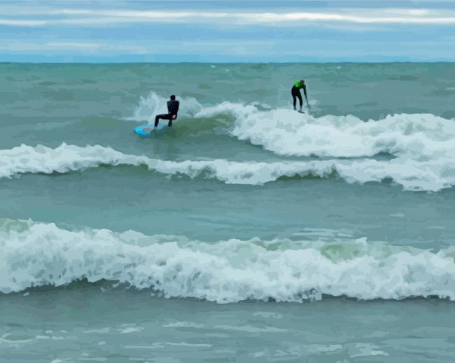 Kincardine Surfing paint by numbers