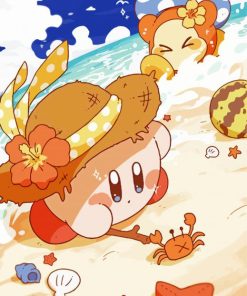 Kirby on Beach paint by number