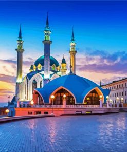 Kul Sharif Mosque Russia paint by number