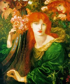 La Ghirlandata By Rossetti paint by number