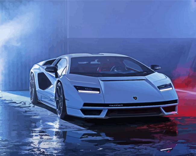 Lamborghini Countach paint by number