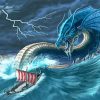 Leviathan Sea Serpent Art Paint by numbers