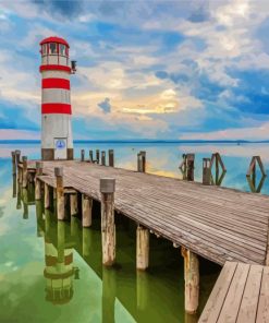 Lighthouse Of Podersdorf Austria paint by numbers