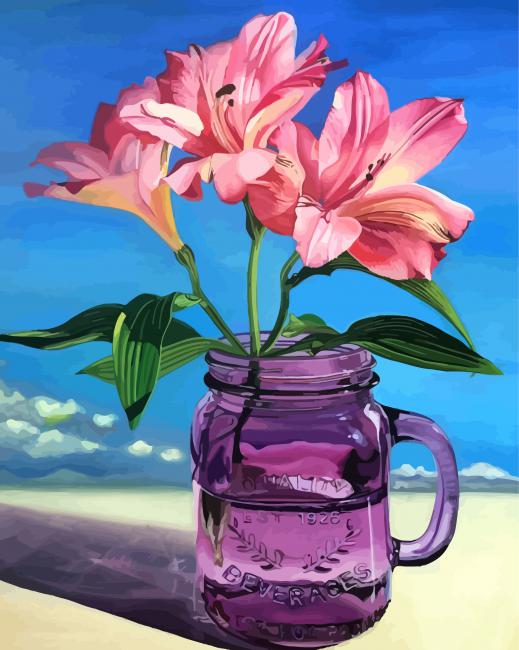 Lilies In Jar paint by numbers