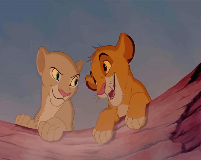 Lion King Simba And Nala paint by number