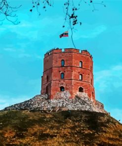 Lithuania Gediminas Tower paint by numbers