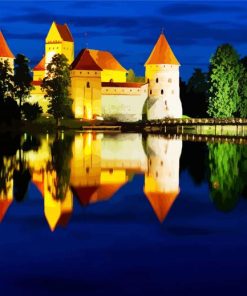 Lithuania Trakai Island Castle paint by numbers