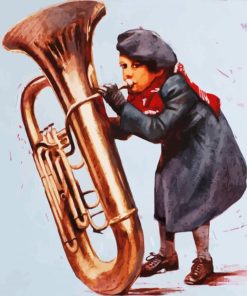 Little Trumpet Player paint by numbers