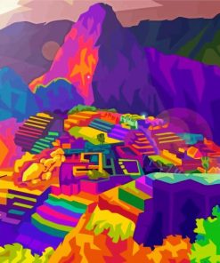 Machu Picchu Pop Art paint by numbers