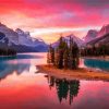 Maligne Lake At Sunset paint by numbers