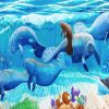 Manatees Undersea paint by numbers