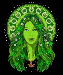 Marijuana Lady paint by numbers