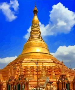 Maynmar Shwedagon Pagoda paint by numbers