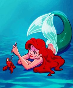 Mermaid And Sebastian paint by number