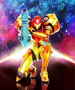 Metroid Video Game paint by number