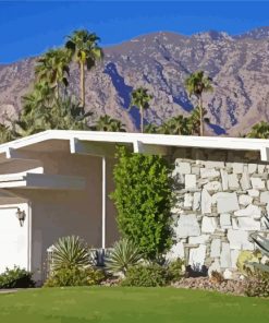 Mid Century Modern Architecture paint by number