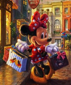 Minnie Mouse Shopping Day paint by number