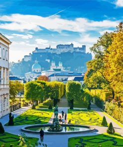Mirabell Palace Salzburg Austria paint by number