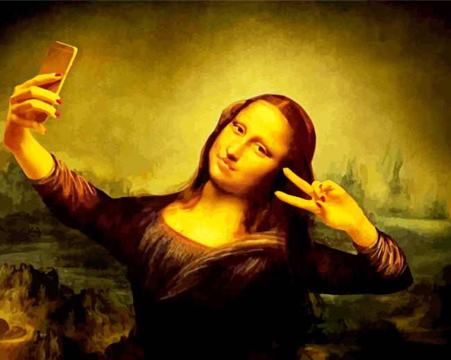 Mona Lisa Selfie paint by number