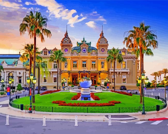 Monaco Monte Carlo Casino paint by numbers