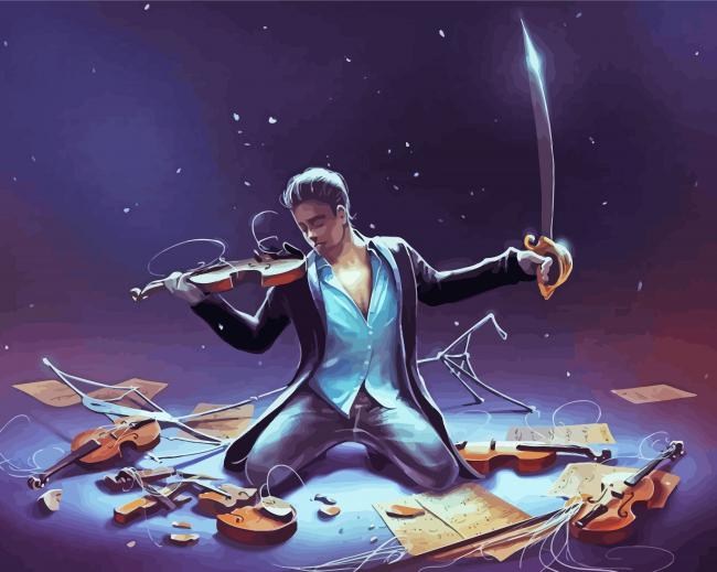 Mystical Violinist paint by numbers