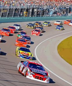 Nascar Cars Racing paint by number
