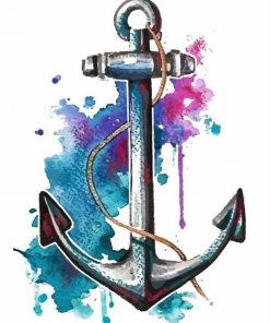 Nautical Anchor Art paint by numbers
