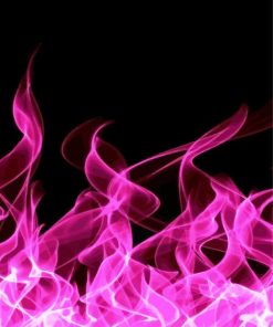 Neon Fuchsia Flames paint by numbers