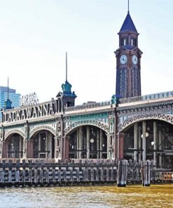 New Jersey Hoboken Terminal paint by numbers