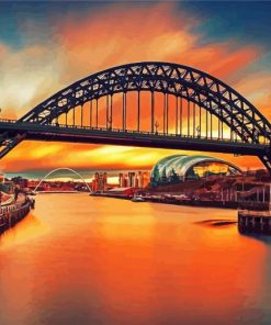 Newcastle Tyne Bridge paint by number