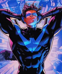 Nightwing Superhero paint by number