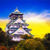 Osaka Castle Japan paint by number