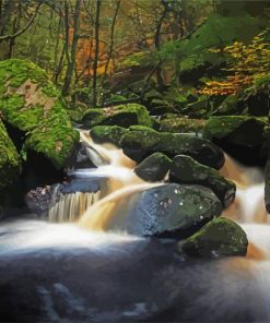 Padley Gorge Sheffield paint by number