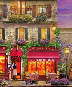 Parisian Restaurant paint by numbers