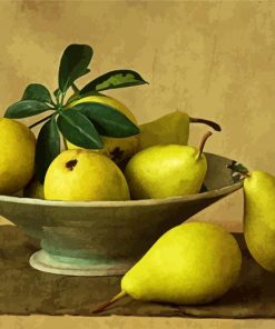 Pears In A Bowl paint by number