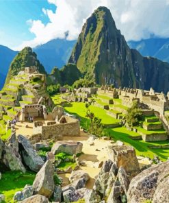 Peru Machu Picchu Landscape paint by numbers