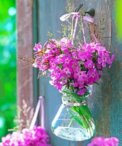 Phlox In Glass Vase paint by numbers