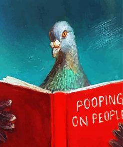 Pigeon Reading Book paint by number