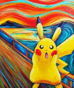 Pikachu Scream paint by numbers