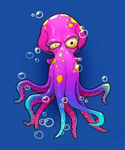 Pink Octopus paint by number