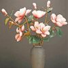 Pink Magnolia Vase paint by numbers