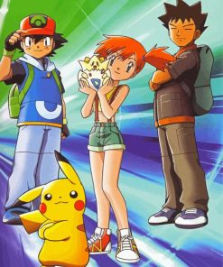 Pokemon Misty And Friends paint by number